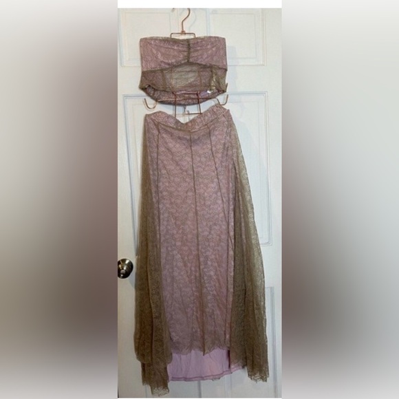 NWT Free People Shape Of You Set Pink Combo Sz XS - Picture 3 of 4